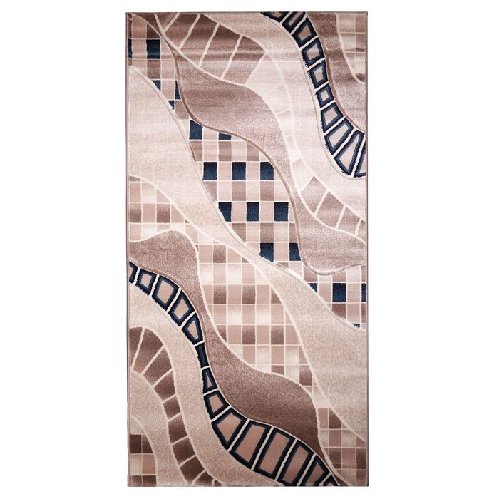 Ковёр Beluga Carving 9589 BONE/BLUE 1.0*2.0  м, прямоугольный