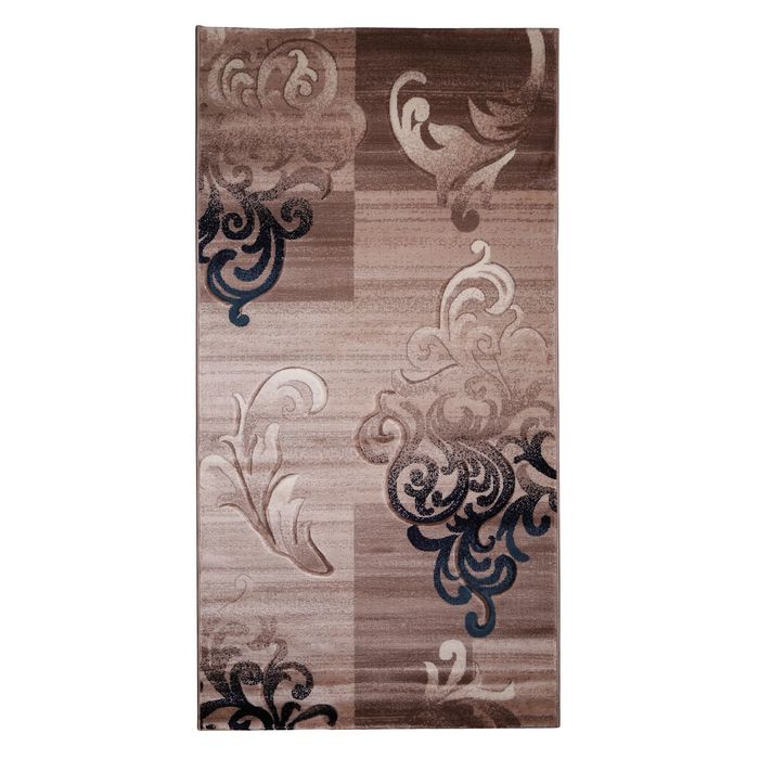 Ковёр Beluga Carving 9590 BONE/BLUE 1.5*4.0 м, прямоугольный