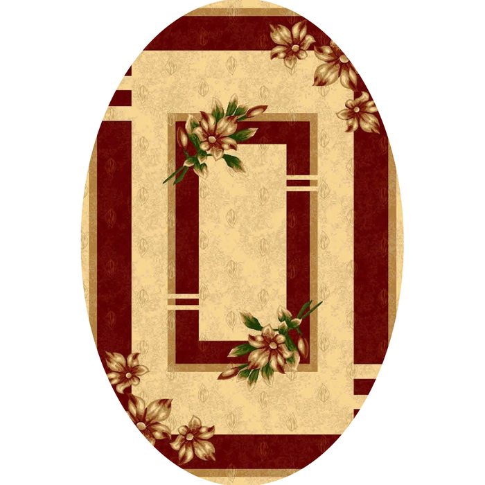 Ковёр Antiq Imperial 3878 BORDO/KREM 3.0*4.0 м, овал