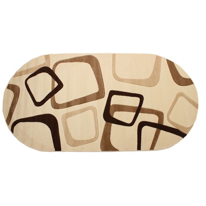 Ковёр FREEZE Carving 0090 Cream  1.0*4.0 м, овал