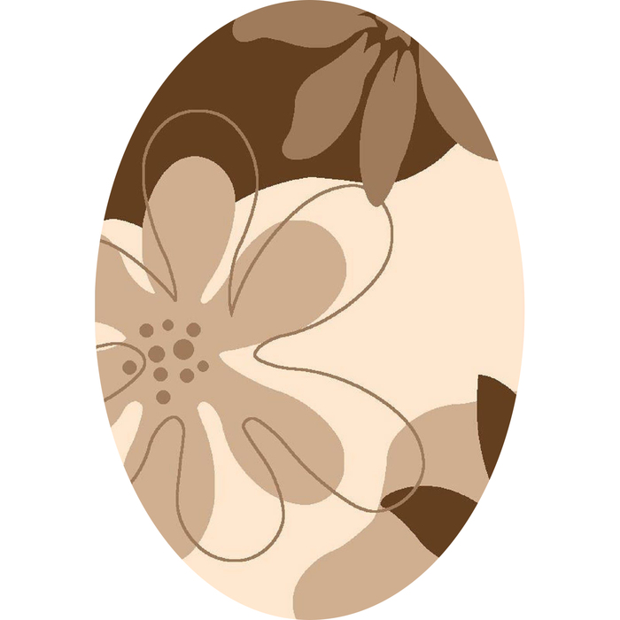 Ковёр FREEZE Carving 0103 Cream 3.0*4.0 м, овал