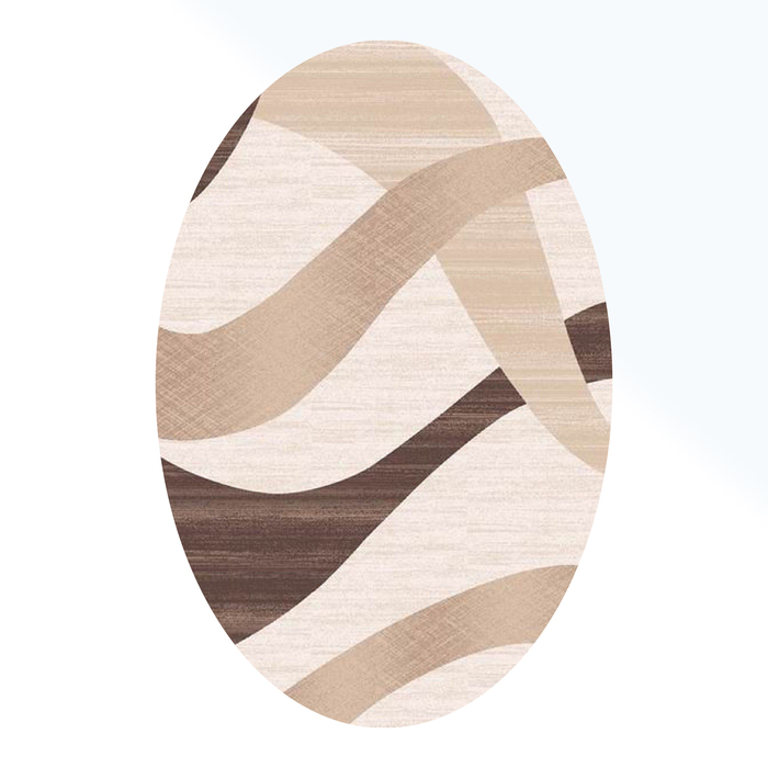Ковёр Omega Carving  4878 BONE/BEİGE 1.0*2.0 м, овал