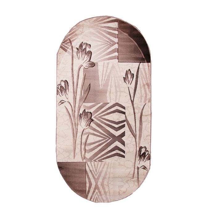 Ковёр Omega Carving  8727 BEİGE/BEİGE 1.0*2.0 м, овал