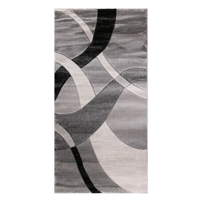 Ковёр Omega Carving  1378 GREY/BLACK 0.8*1.5 м, прямоугольный