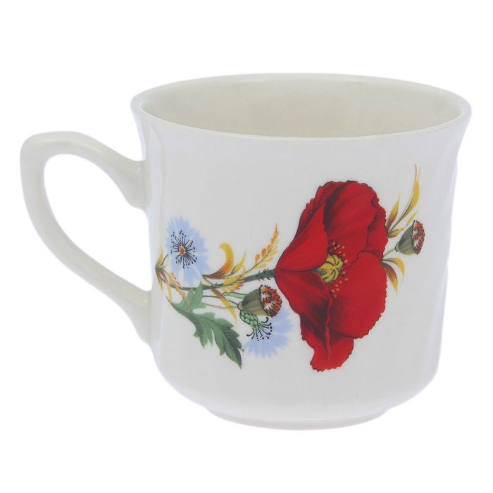 Кружка 220 мл "Забава" мак салатный, деколь