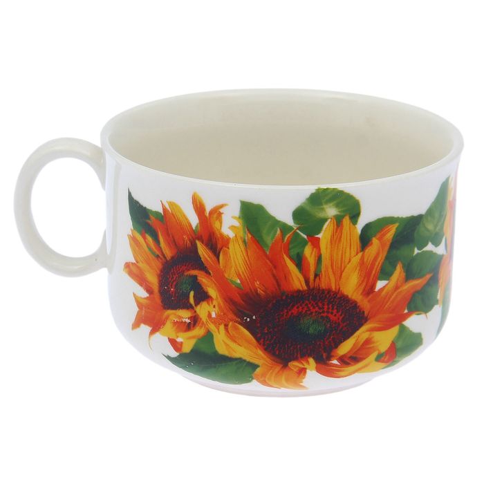 Чашка 250 мл "Лето" подсолнух, деколь