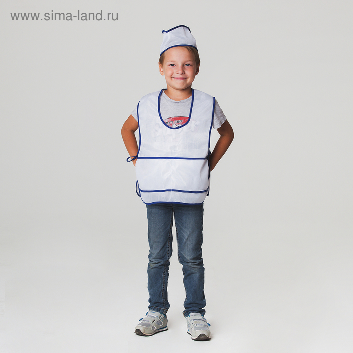 

Карнавальный костюм «Продавец», фартук, пилотка, рост 110-122 см, 4-6 лет