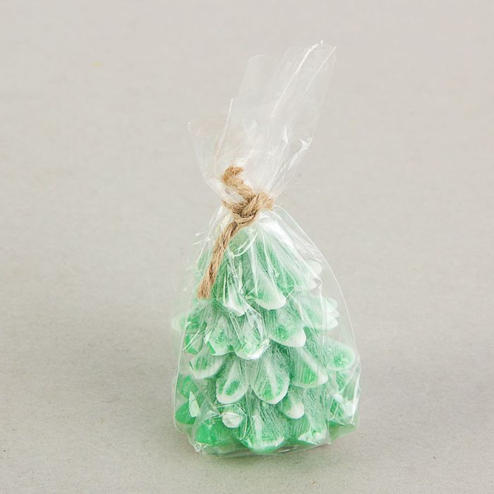 Свеча "Ёлочка малая" заснеженная 6,5см