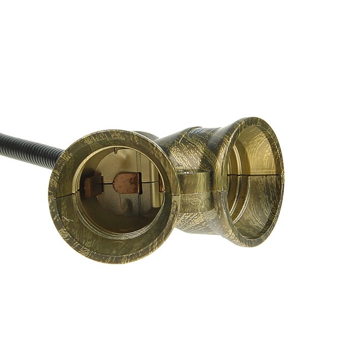 Переходник и разветвитель Ecola с Е27 на 2хЕ27, 200 х 75 мм, цвет черненая бронза