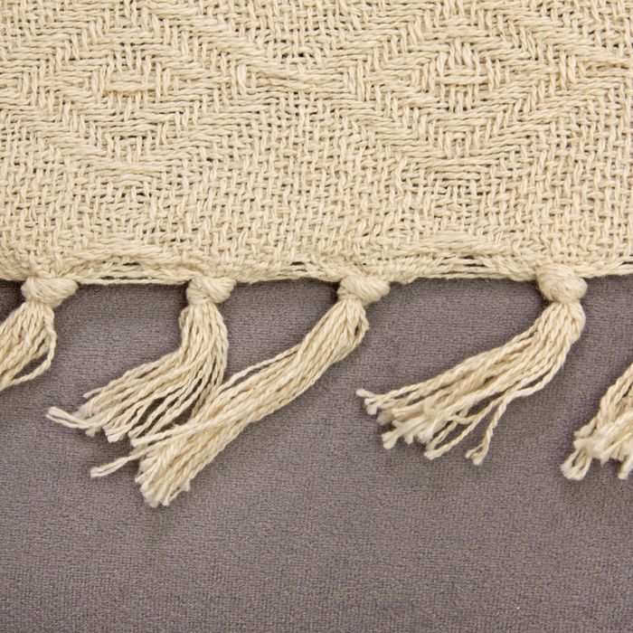 Плед-покрывало ЛОТОС бежевый, 160х220 см, хлопок 330 гр/м