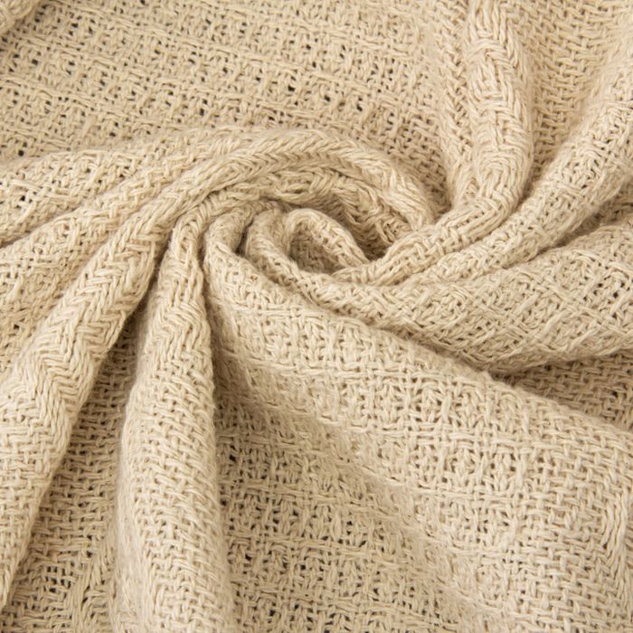 Плед-покрывало ЛОТОС бежевый, 160х220 см, хлопок 330 гр/м