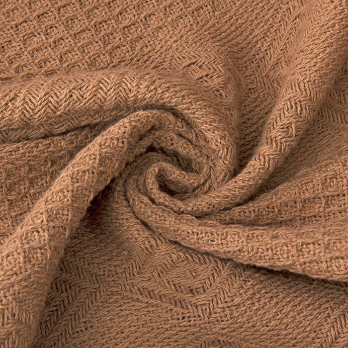 Плед-покрывало ЛОТОС коричневый, 160х220 см, хлопок 330 гр/м