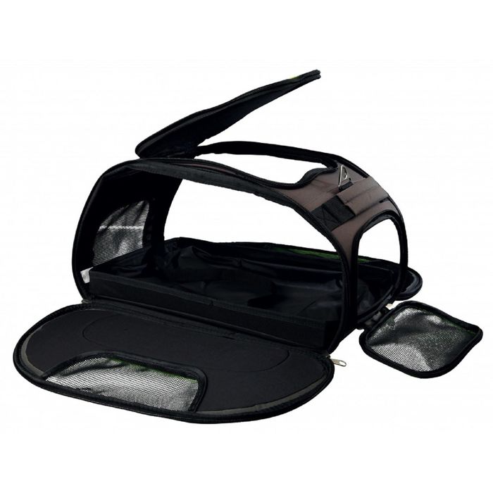 Переноска для собак Trixie Wings, 28 × 23 × 46, коричневая/зеленая
