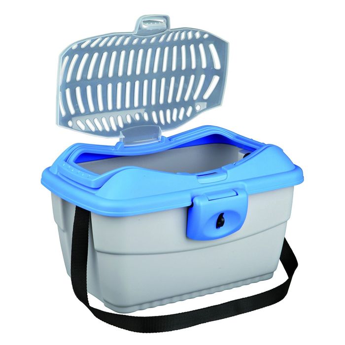 Переноска Trixie Mini-Capri, 40 x 22 x 30 см, светло-серый / синий