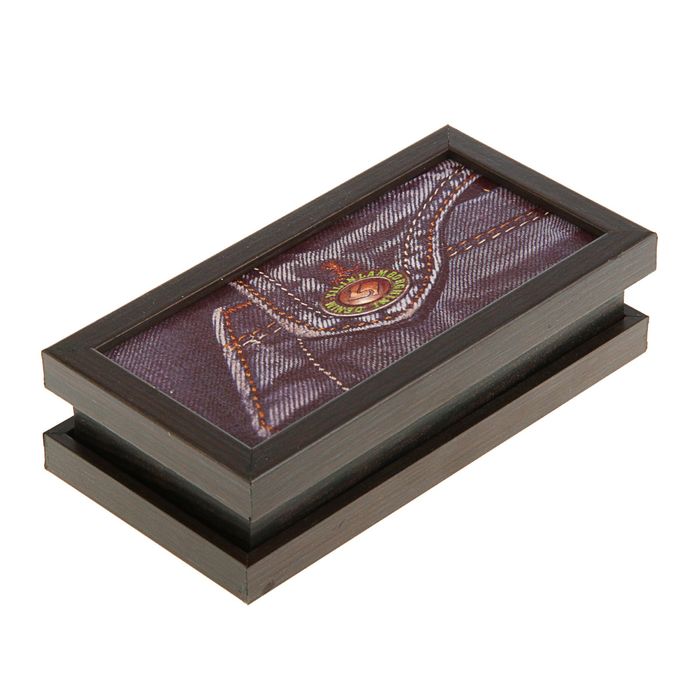 Купюрница  венге "Джинс" 18х9х5см