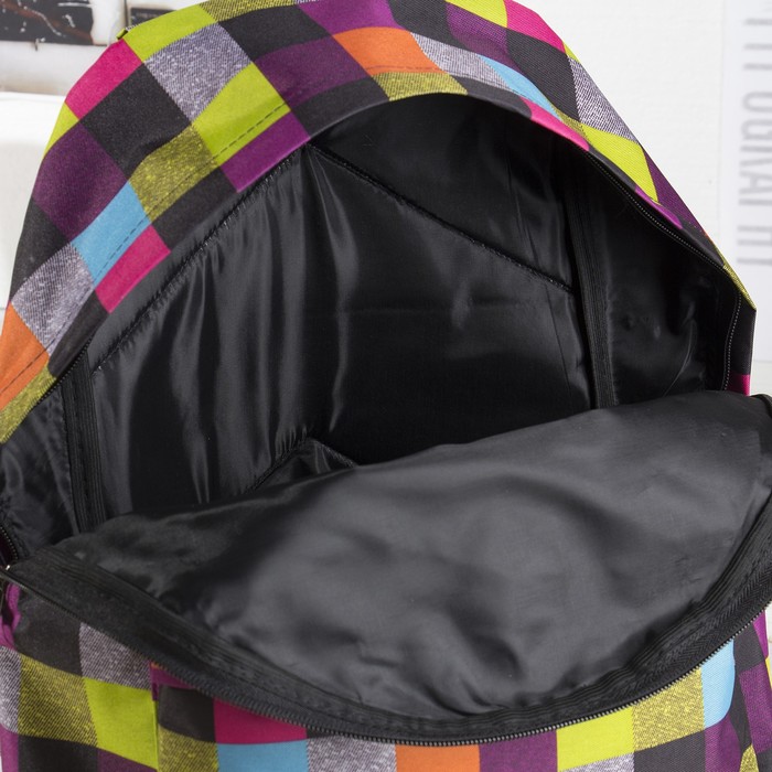 Рюкзак молодёжный на молнии, 1 отдел, наружный карман, разноцветный