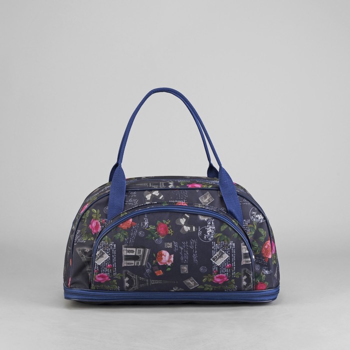 Сумка дорожная "Париж и розы", трансформер, отдел на молнии, наружный карман