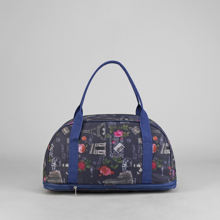 Сумка дорожная "Париж и розы", трансформер, отдел на молнии, наружный карман