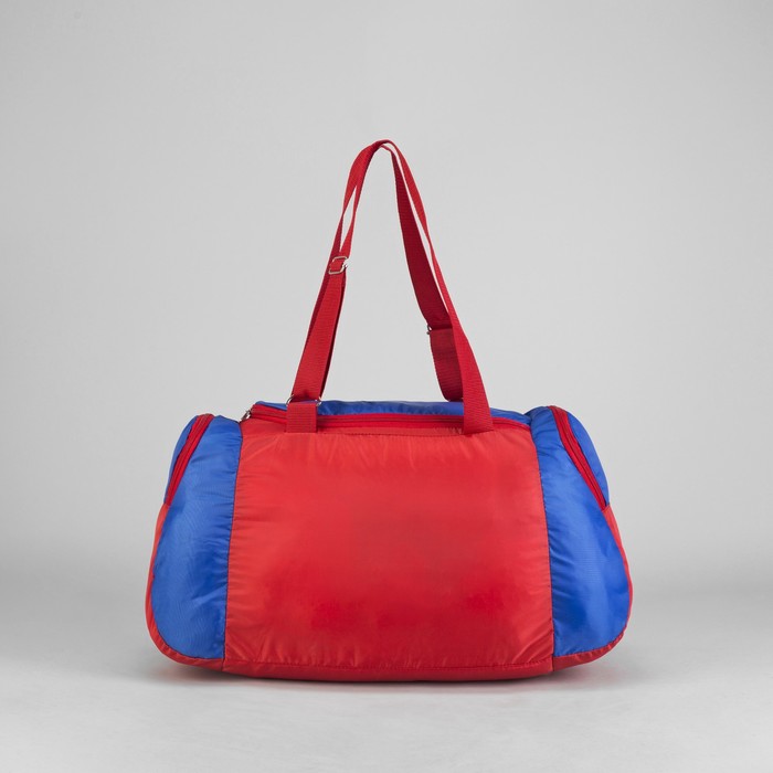 Сумка спортивная, отдел на молнии, наружный карман, цвет синий/красный