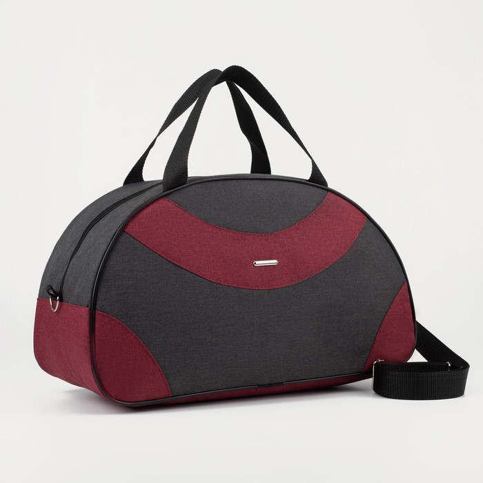 Сумка спорт Ф-06, 42*16*24, отдел на молнии, длин ремень, черный