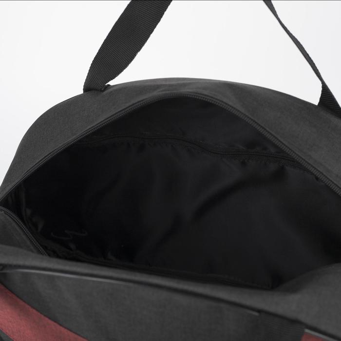 Сумка спорт Ф-06, 42*16*24, отдел на молнии, длин ремень, черный