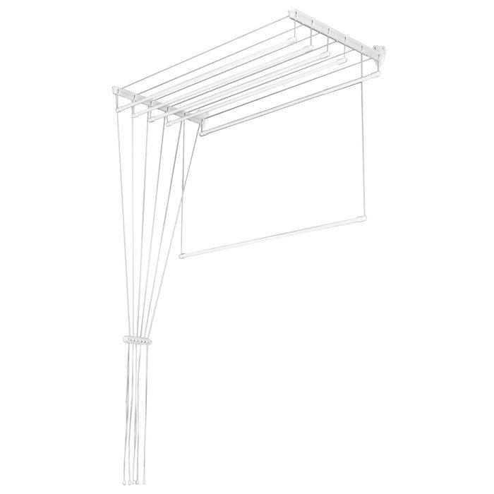 Сушилка для белья настенная, 5 линий длина 180 см Lift 9 м, цвет белый