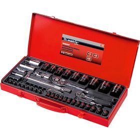 

Набор слесарно-монтажный MATRIX MASTER, с квадратами 1/4", 1/2", 53 шт