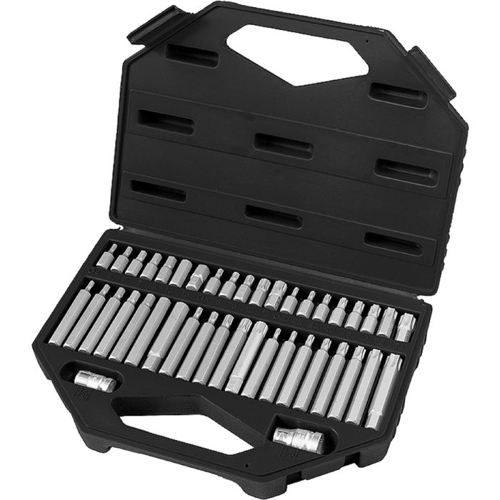 Набор бит STELS HEX, TORX, SPLINE, хвостовик-шестигранник 3/8",CrV, 42 шт