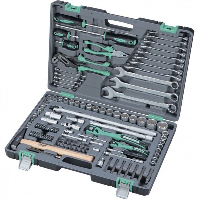 Набор инструмента STELS, 1/4", 1/2", Cr-V, S2, усиленный кейс, 119 шт