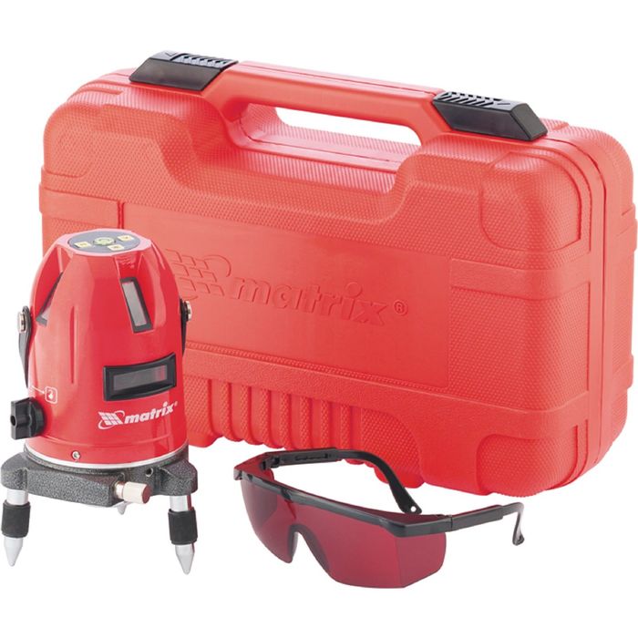 Уровень лазерный MATRIX, самовыравнивающийся, набор в пластиковом кейсе