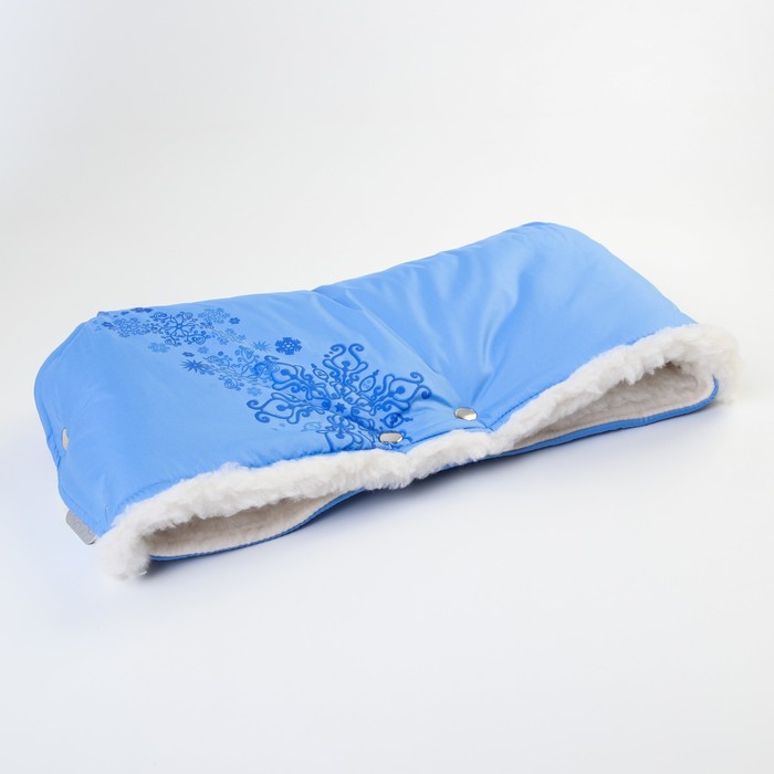 Муфта для рук «Руно» меховая, на кнопках, цвет голубой