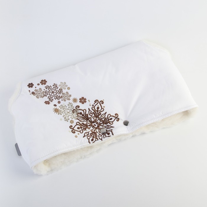 Муфта для рук «Руно» меховая, на кнопках, цвет белый