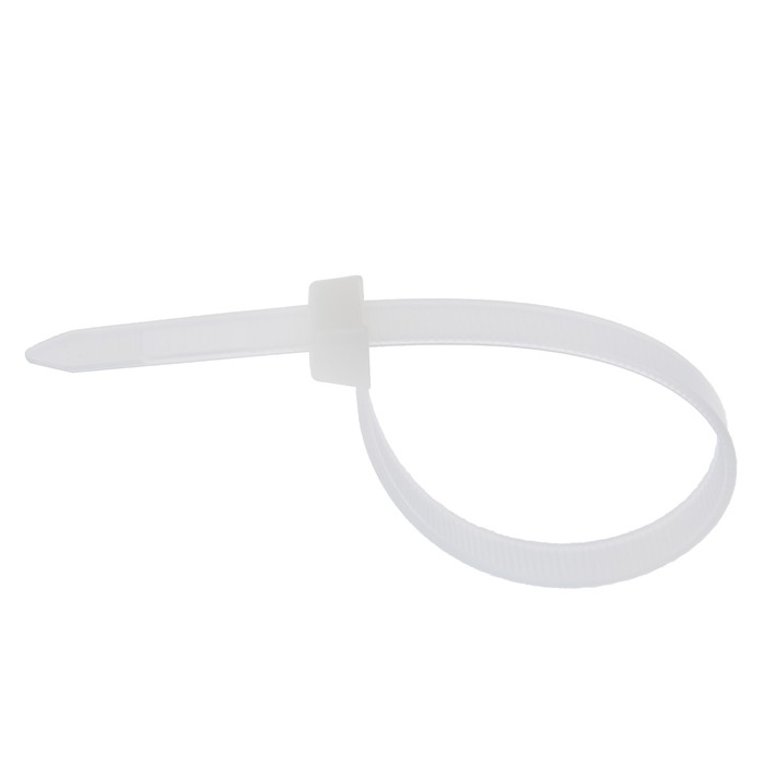 Стяжки нейлоновые Fortisflex КСС,8x200 мм, белые, набор 100 шт.