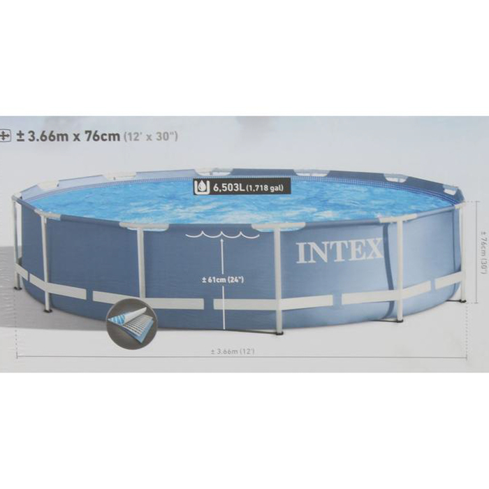 Бассейн каркасный Prism Frame Set, 366х76 см, фильтр-насос 28712NP INTEX