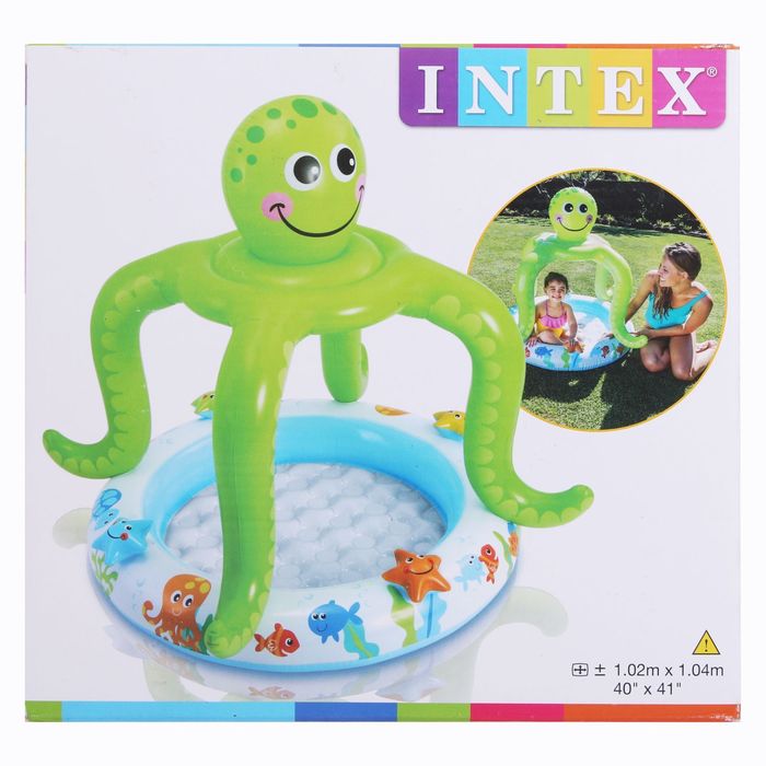 Бассейн надувной "Осьминожка", 102х104 см, 1-3 лет 57115NP INTEX