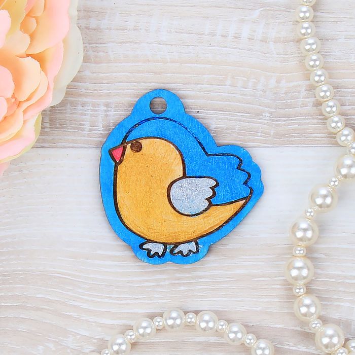 Шильдик деревянный "Птичка"