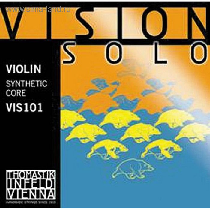 vis100 vision solo комплект струн для скрипки размером 4 4 среднее натяжение thomastik Комплект струн для скрипки Thomastik VIS101 Vision Solo размером 4/4, среднее натяжение