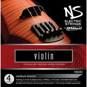 

Комплект струн для электроскрипки D'Addario NS310 NS Electric размером 4/4, среднее натяжение 1758