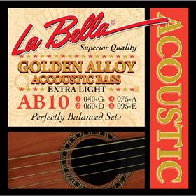 

Комплект струн для акустической бас-гитары La Bella AB-10 Golden Alloy
