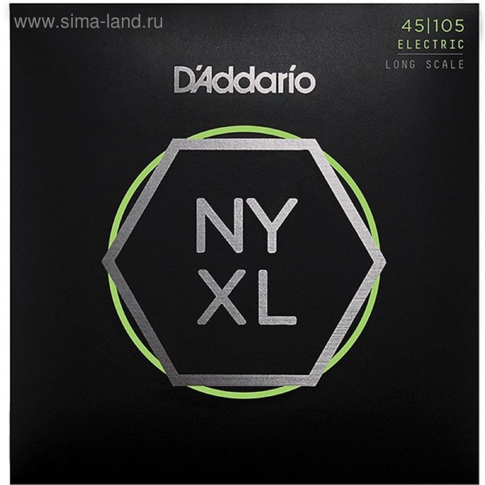 Комплект струн для бас-гитары D'Addario NYXL45105 NYXL комплект струн для бас гитары dunlop dbmms45125 marcus miller super bright нерж сталь 45 125 217