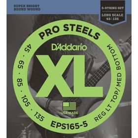 

Комплект струн для 5-струнной бас-гитары D'Addario EPS165-5 ProSteels