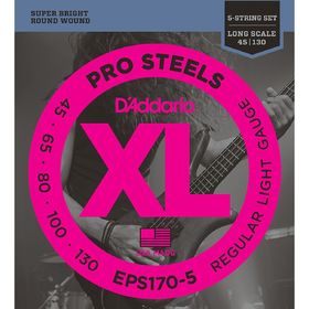 Комплект струн для 5-струнной бас-гитары D'Addario EPS170-5 ProSteels