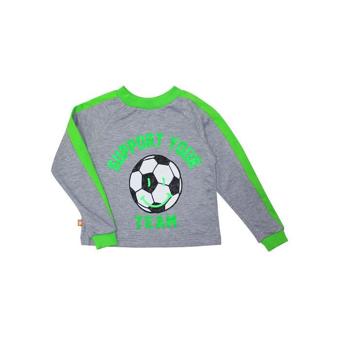 Кофта для мальчика, рост 128 см, цвет серый меланж 20517