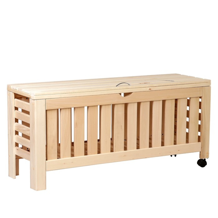 Лавка - сундук на колёсиках 130х60х42см "Добропаровъ"
