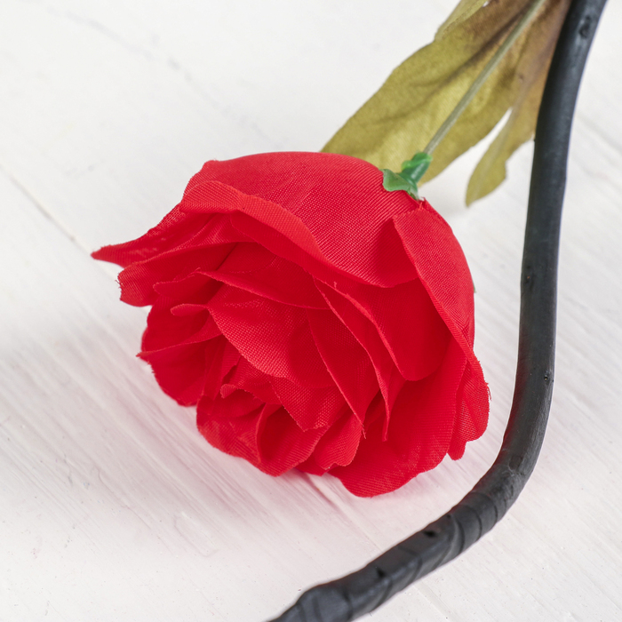 Декоративная ветка "Розы с белыми цветочками" микс