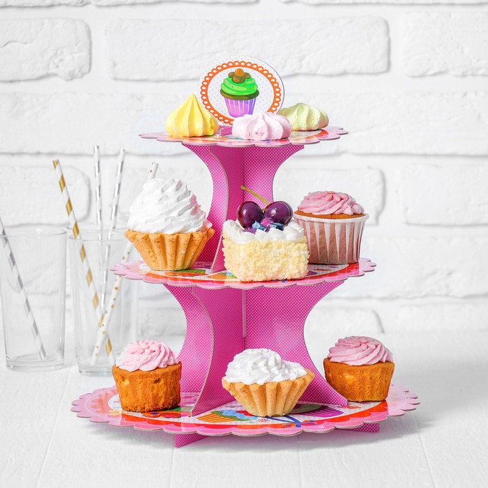 Подставка для пирожных трехъярусная "Сладость"