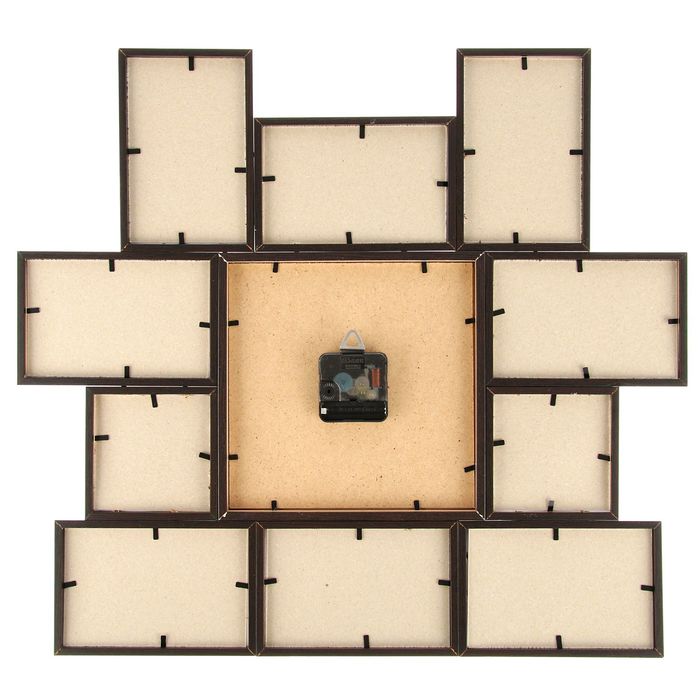 Фоторамка на 10 фото 10х10, 10х15 с часами, венге "Фрукты"