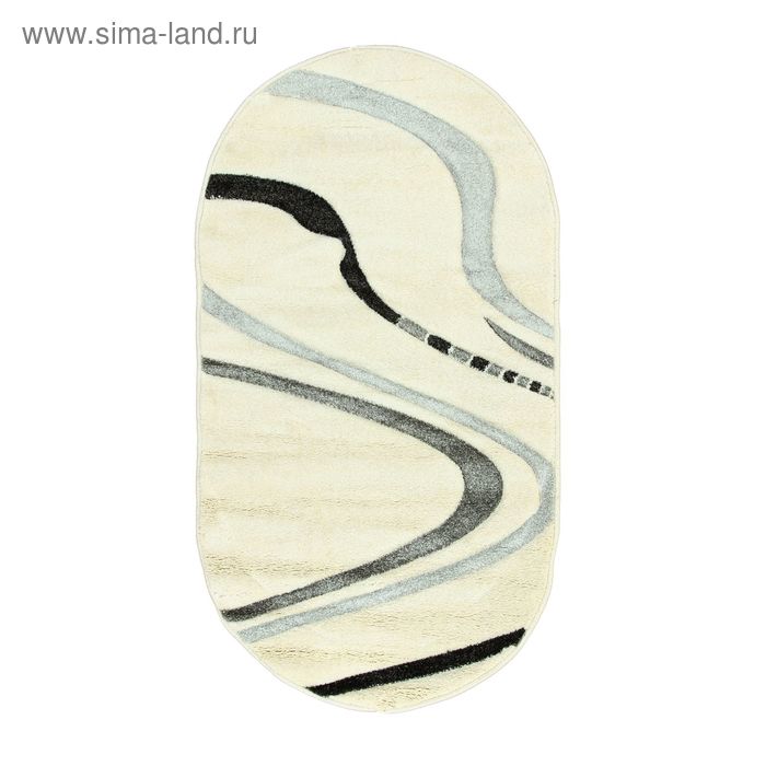 Ковёр овальный Rio Carving 132, 250 х 350 cм, цвет cream ковёр овальный elegance 2915 blue 250 х 350 см