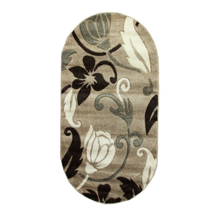 Ковёр Rio Carving 387 BEIGE/BEIGE 0.8*1.5 м, овал