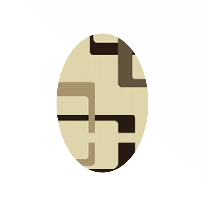 Ковёр Rio Carving 389 CREAM/CREAM 1.0*2.0 м, овал